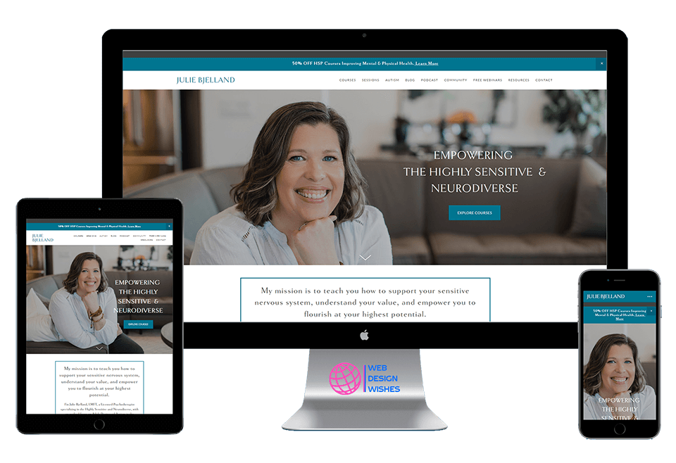 Coaching and Consultant Portfolio Website - Web Design Wishes